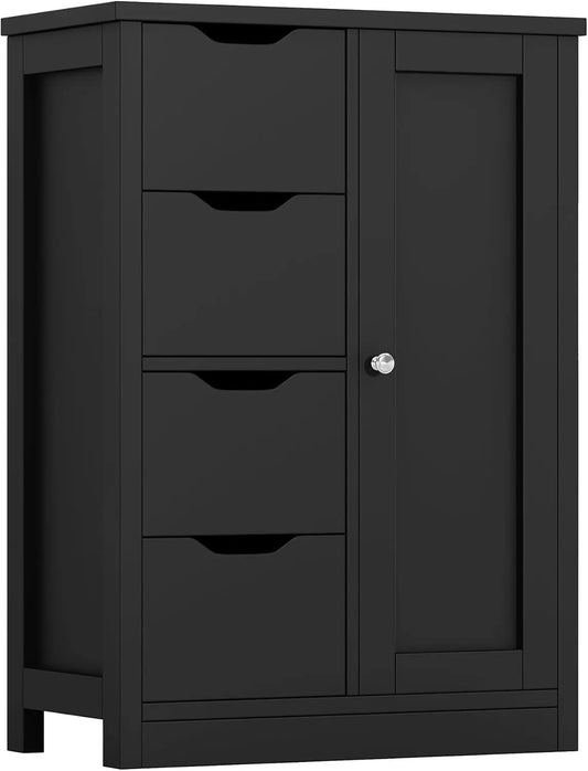 Bathroom storage cabinet with door and shelf