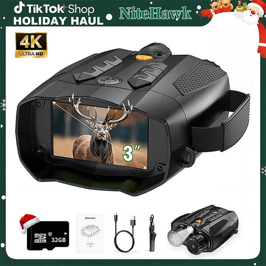 NiteHawk 4K Night Vision Goggles with Compass