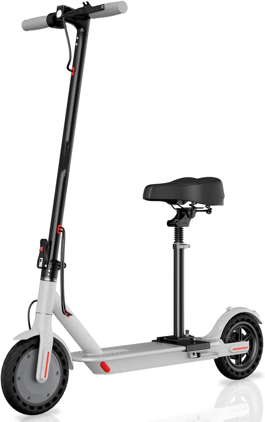 A powerful 350W electric scooter with a maximum speed of 19 miles per hour and a range of 15-19 miles