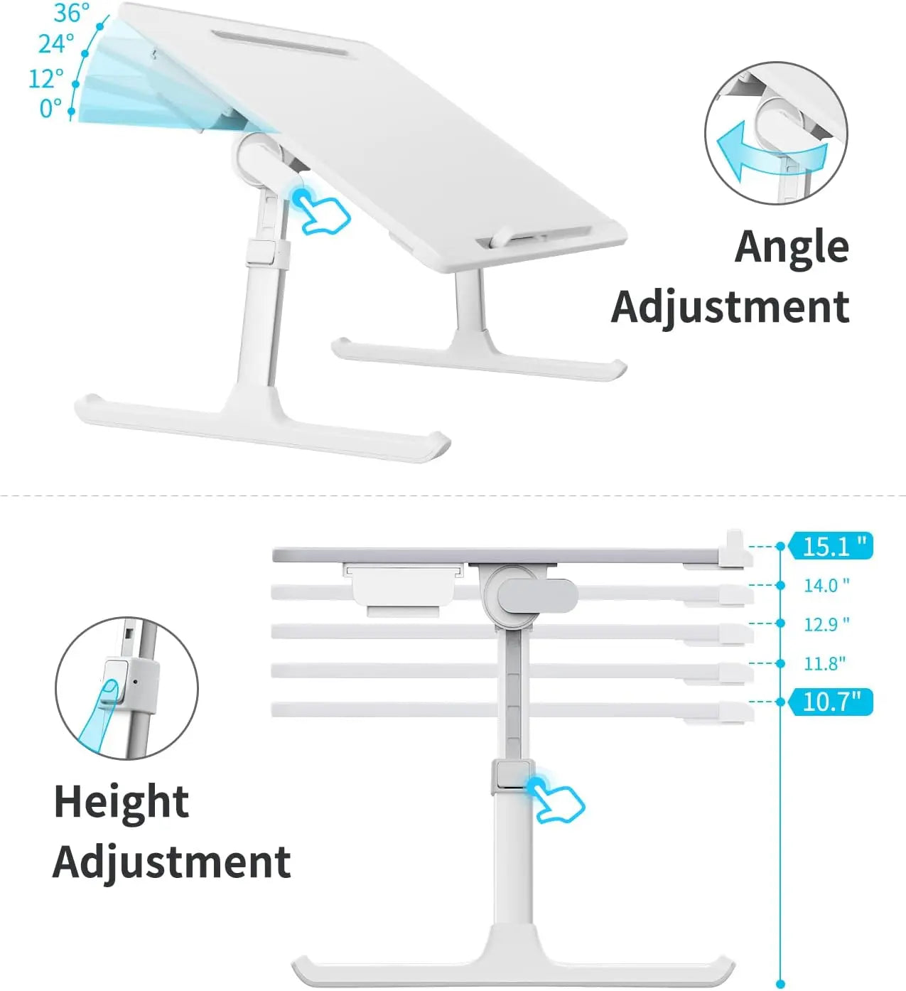 Large adjustable notebook desk, foldable notebook desk
