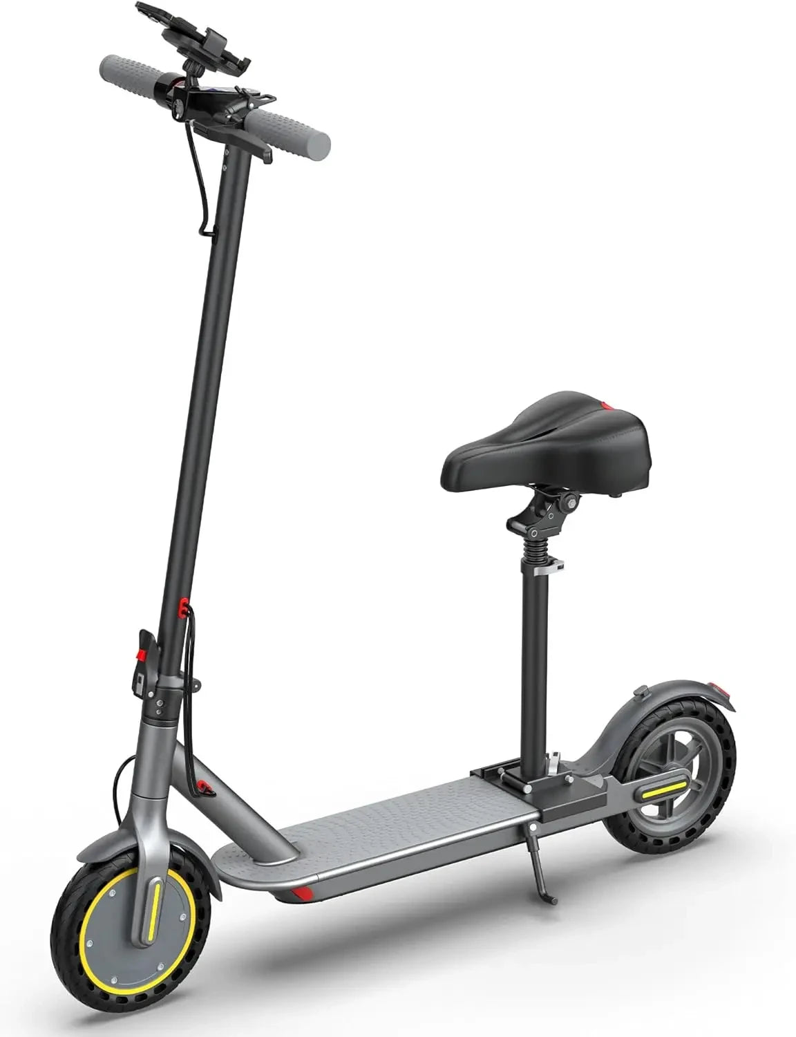 A powerful 350W electric scooter with a maximum speed of 19 miles per hour and a range of 15-19 miles