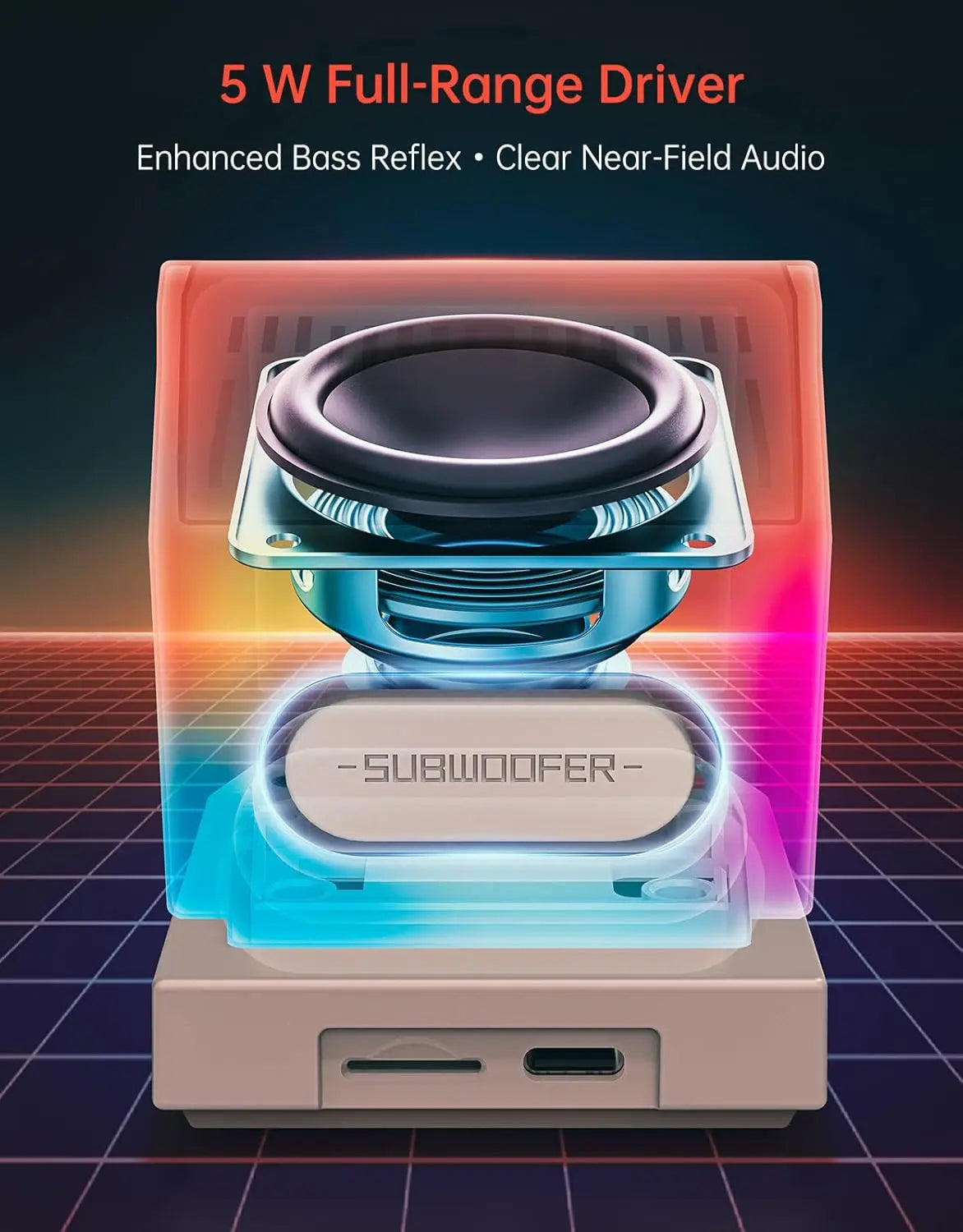 Retro PC-style computer speakers