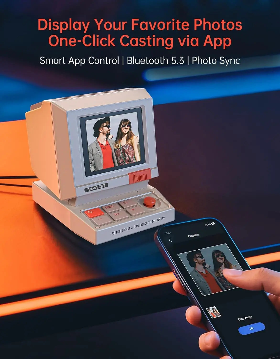 Retro PC-style computer speakers