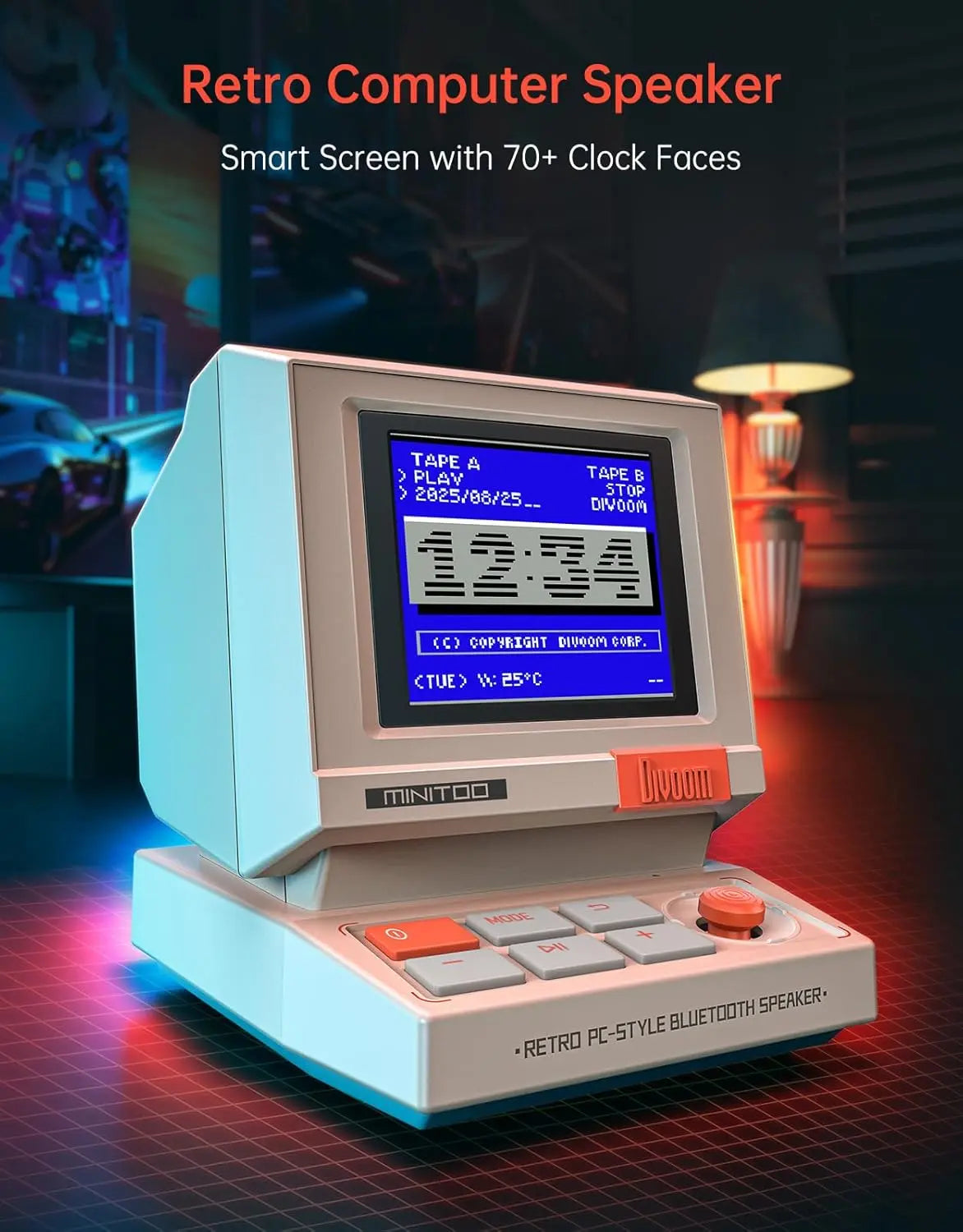 Retro PC-style computer speakers