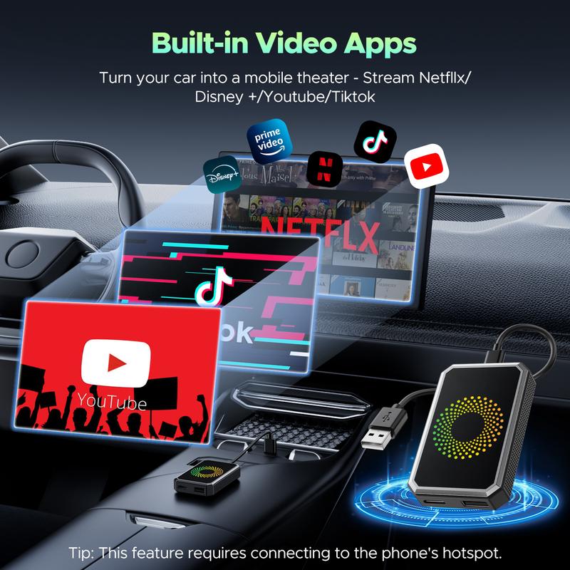 Cut the Cord. Unlock Netflix, YouTube & TikTok on Your Car Screen.