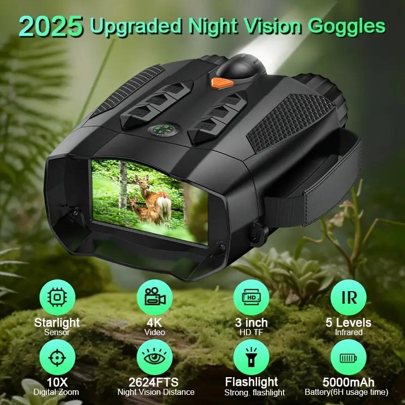 NiteHawk 4K Night Vision Goggles with Compass
